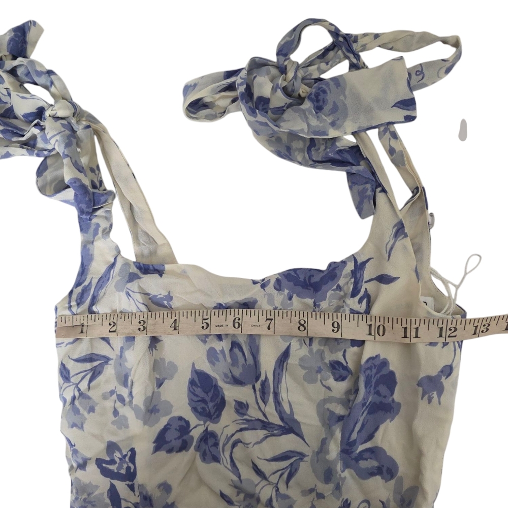 Reformation Twilight Dress Lucerne Midi Blue Floral New With Tags Size 0 - Picture 4 of 7
